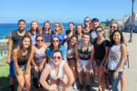 Elmhurst University students pose for a group photo while on a Study Abroad Trip in Puerto Rico.