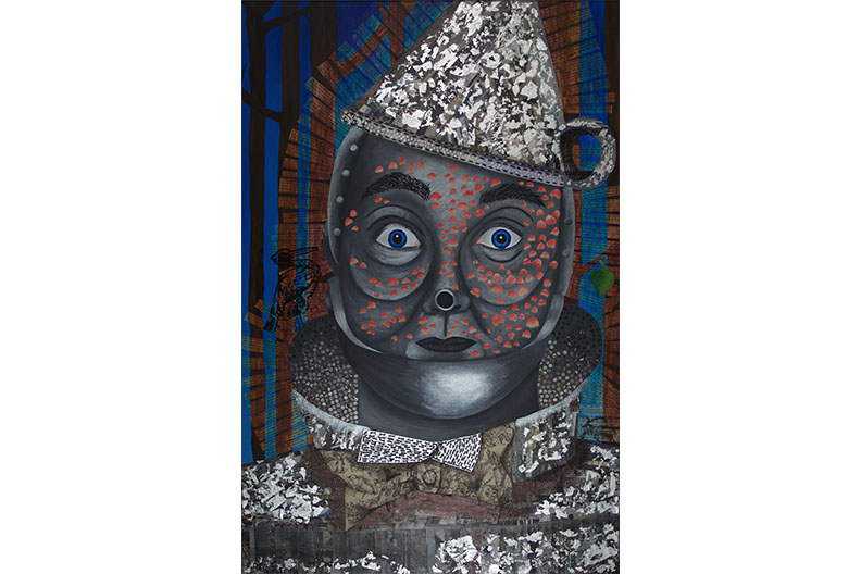 A painting of the Tinman by a fine art major in the bachelor of fine art program at Elmhurst University.
