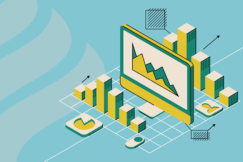 An illustration about making data-driven business decisions.