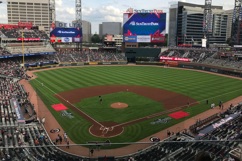 A photo of SunTrust Park in Atlanta, Georgia.