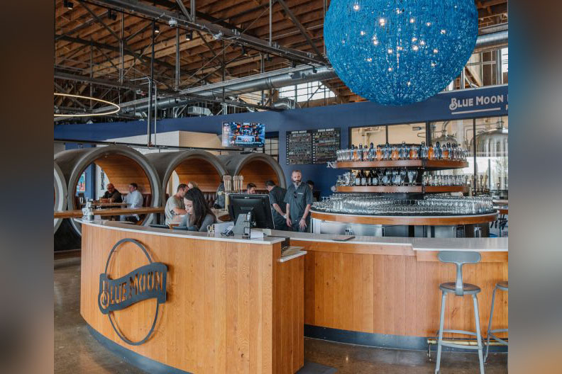 A photo of Blue Moon Brewing Company in Denver, Colorado.