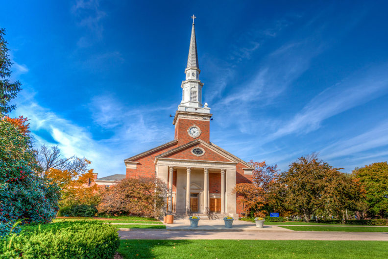 Hammerschmidt Memorial Chapel on the campus of Elmhurst University in Elmhurst, IL.
