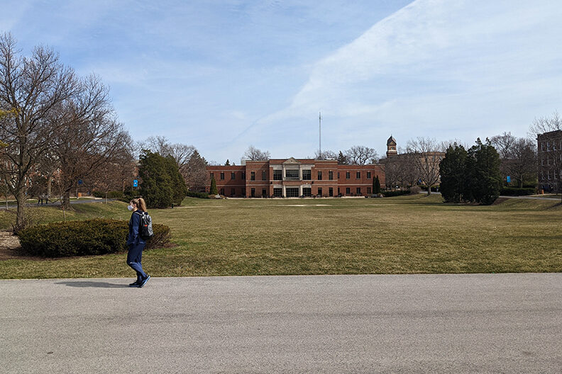Photo of the campus of Elmhurst University.