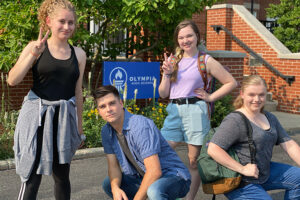 Elmhurst University students on the set of them movie "The Class."