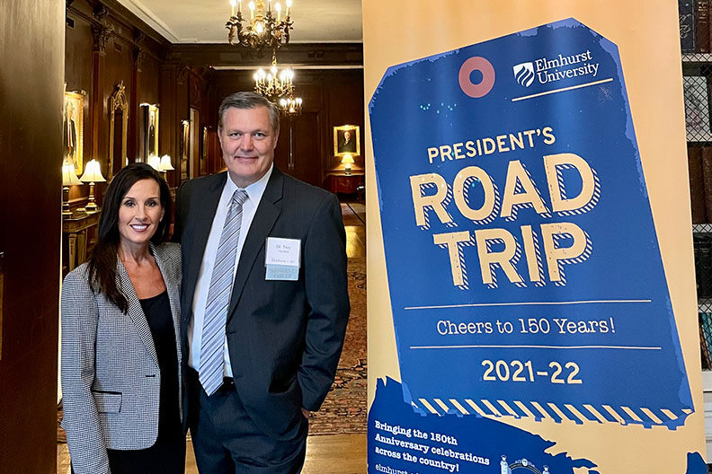 President Troy and Dr. Annette VanAken in Washington, D.C. at the 2021 President's Road Trip.