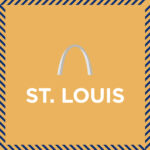 A decorative illustration with the St. Louis arch that reads "St. Louis."