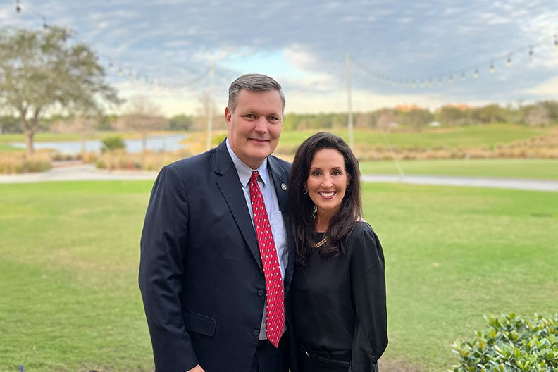 Troy and Annette VanAken at the 2022 President's Road Trip Naples event.