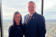 Presiden Troy and Dr. Annette VanAken at the President's Road Trip Indianapolis event on April 20, 2022.