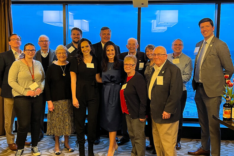 President's Road Trip Indianapolis group photo taken on April 20, 2022.