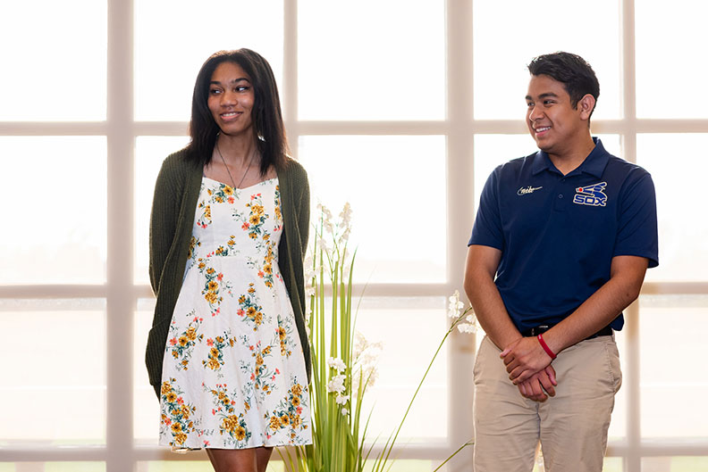Two Elmhurst University students are honored at the 2022 Student Leadership Awards.
