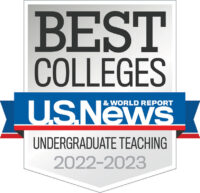 2022-2023 U.S. News and World Report Best Colleges rankings badge for Best Undergraduate Teaching