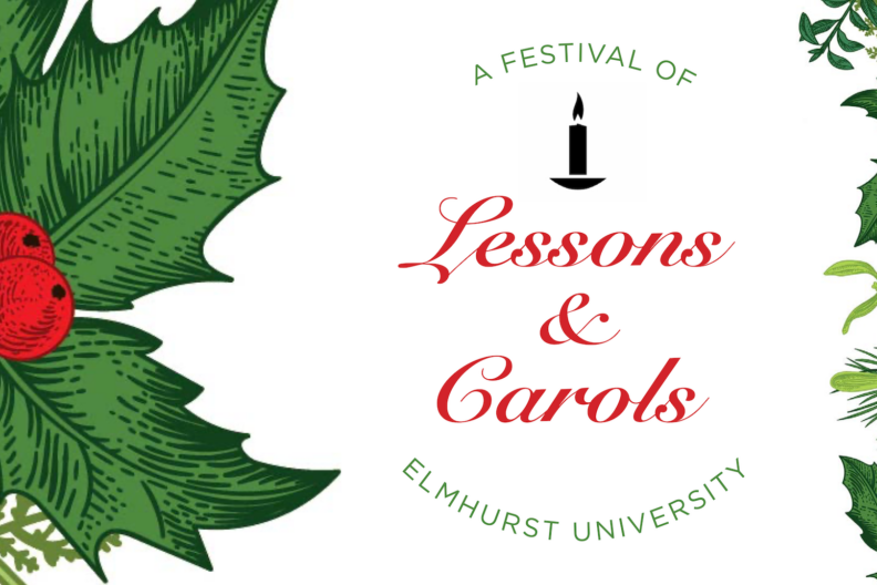 Lessons and Carols Banner and link to LIVE YouTube video.
