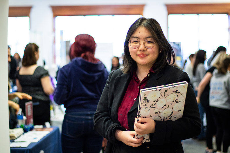 Student at Career Fair